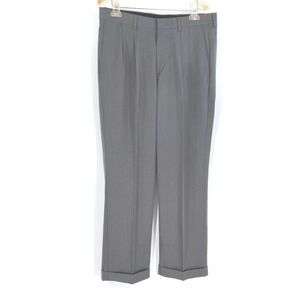 NWT Covington Men Dress Pants 34x30 Pleated Gray Essential Cuffed Wrinkle Resist